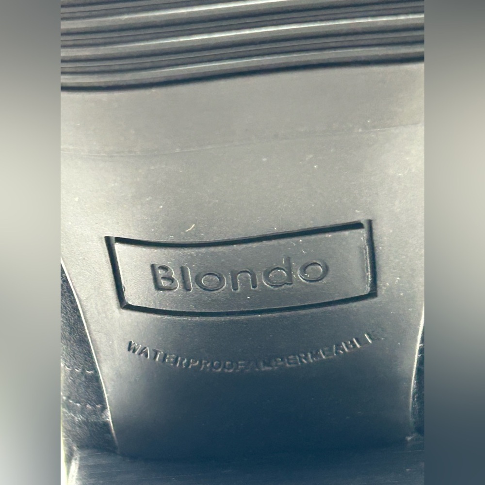 Blondo Twyla Waterproof Tall Boots Black Suede 7M Block Heel New With Box - Picture 11 of 12